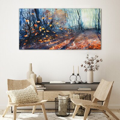 Schilderij op glas Herfststeegje