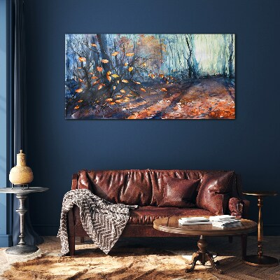 Schilderij op glas Herfststeegje