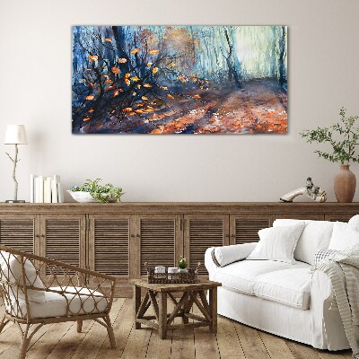 Schilderij op glas Herfststeegje