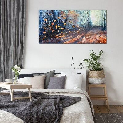 Schilderij op glas Herfststeegje