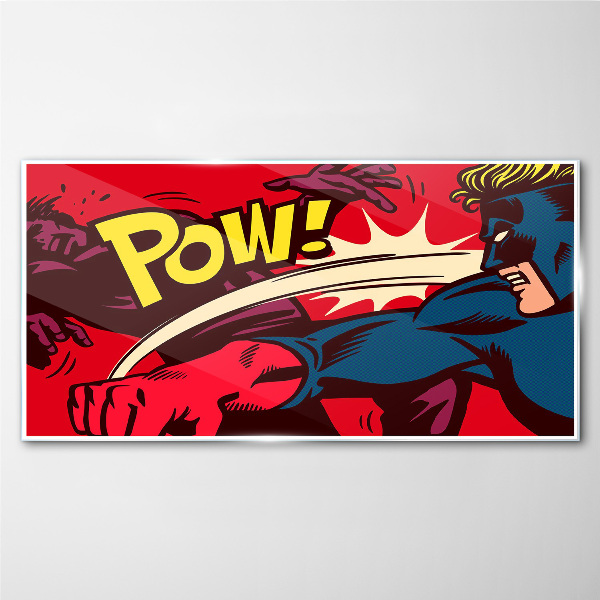 Glas foto Superheld in actie