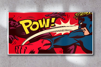 Glas foto Superheld in actie