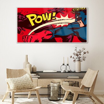 Glas foto Superheld in actie