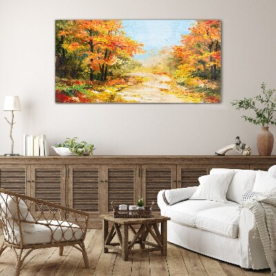 Foto op glas Herfststeegje