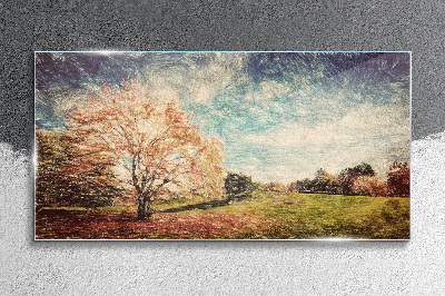 Foto op glas Herfststeegje