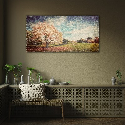 Foto op glas Herfststeegje