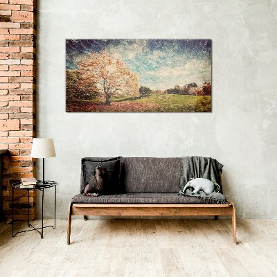 Foto op glas Herfststeegje