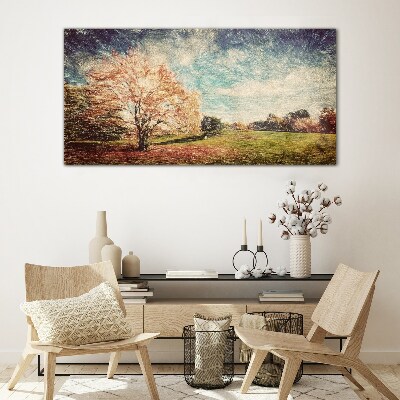 Foto op glas Herfststeegje