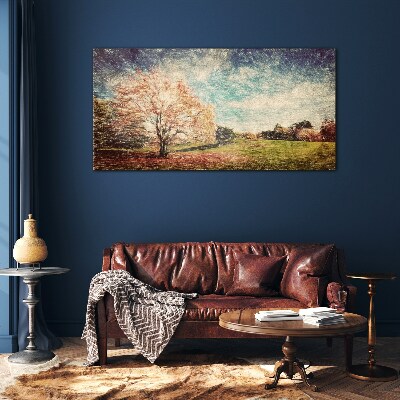 Foto op glas Herfststeegje