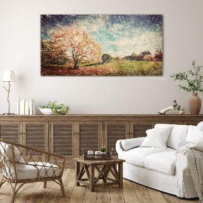 Foto op glas Herfststeegje