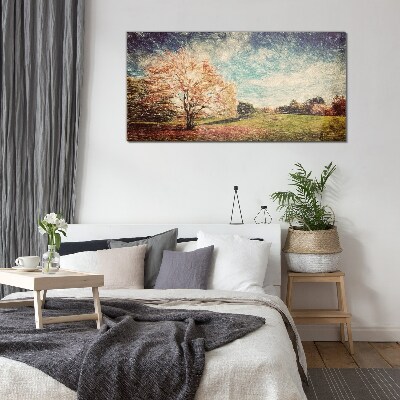 Foto op glas Herfststeegje