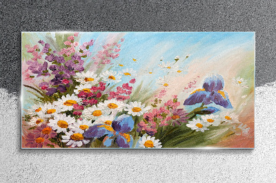 Schilderij op glas Een lenteboeket bloemen in de zon