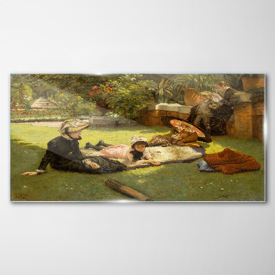 Glas foto Een zomermiddag in de tuin