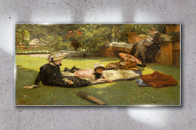 Glas foto Een zomermiddag in de tuin