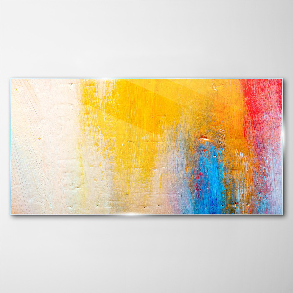 Foto op glas Kleurrijke abstractie op een witte achtergrond