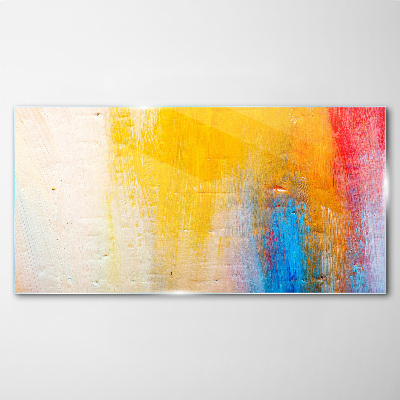 Foto op glas Kleurrijke abstractie op een witte achtergrond