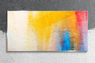 Foto op glas Kleurrijke abstractie op een witte achtergrond