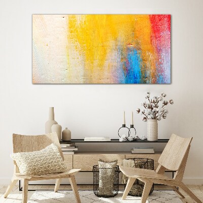 Foto op glas Kleurrijke abstractie op een witte achtergrond