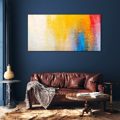 Foto op glas Kleurrijke abstractie op een witte achtergrond