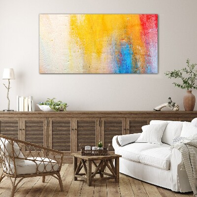 Foto op glas Kleurrijke abstractie op een witte achtergrond