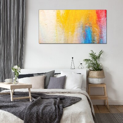 Foto op glas Kleurrijke abstractie op een witte achtergrond