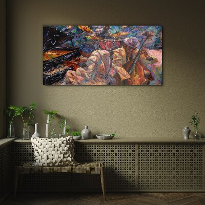 Glas foto Een muzikale ontmoeting in kleuren