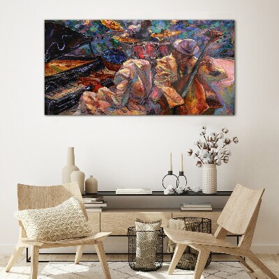 Glas foto Een muzikale ontmoeting in kleuren