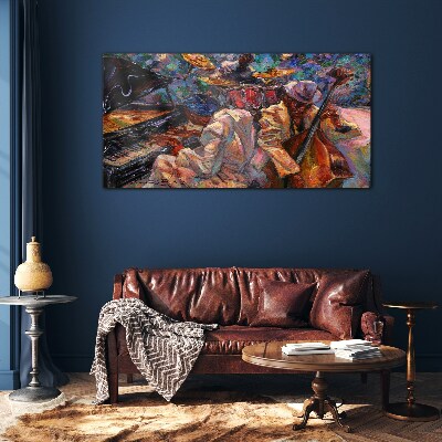 Glas foto Een muzikale ontmoeting in kleuren