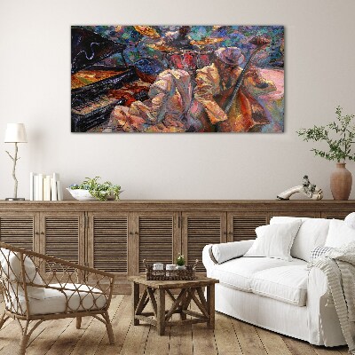 Glas foto Een muzikale ontmoeting in kleuren