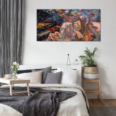 Glas foto Een muzikale ontmoeting in kleuren