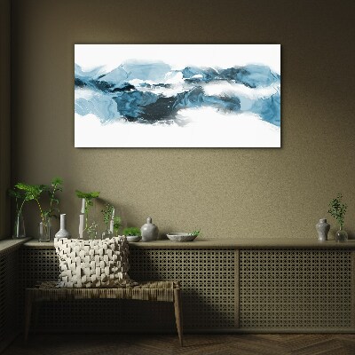 Schilderij op glas Oceaan golven in tinten blauw