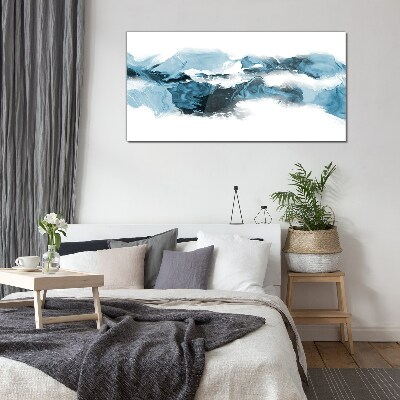 Schilderij op glas Oceaan golven in tinten blauw