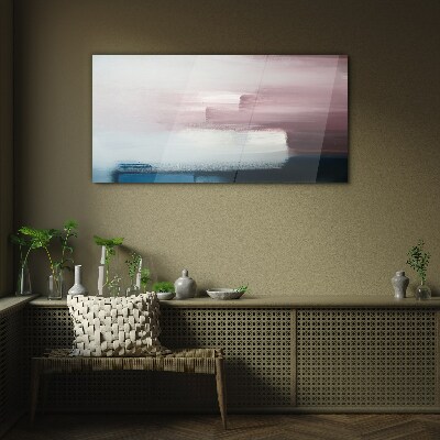 Glas foto Abstract landschap in pasteltinten