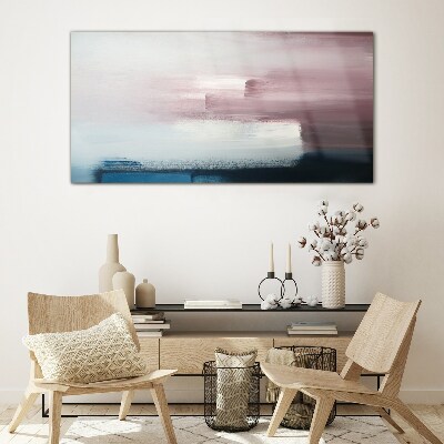 Glas foto Abstract landschap in pasteltinten