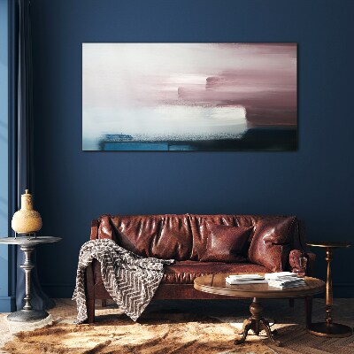 Glas foto Abstract landschap in pasteltinten