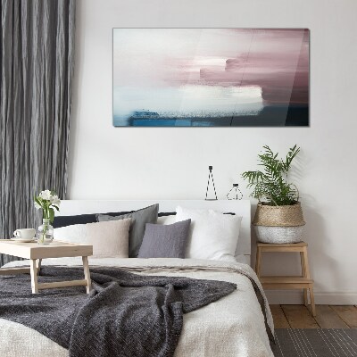 Glas foto Abstract landschap in pasteltinten