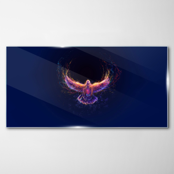 Schilderij op glas Vogel in brand