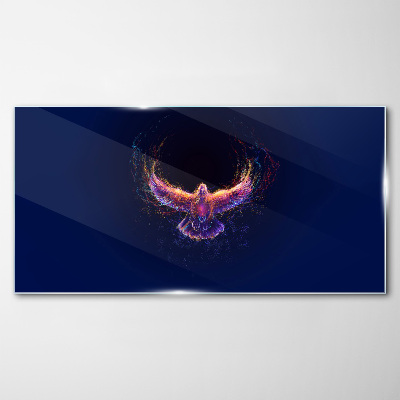 Schilderij op glas Vogel in brand