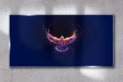 Schilderij op glas Vogel in brand