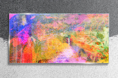 Foto op glas Kleurrijk abstract landschap