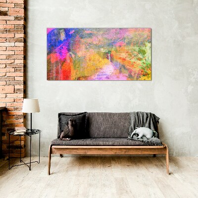 Foto op glas Kleurrijk abstract landschap