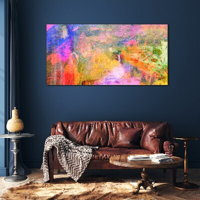 Foto op glas Kleurrijk abstract landschap