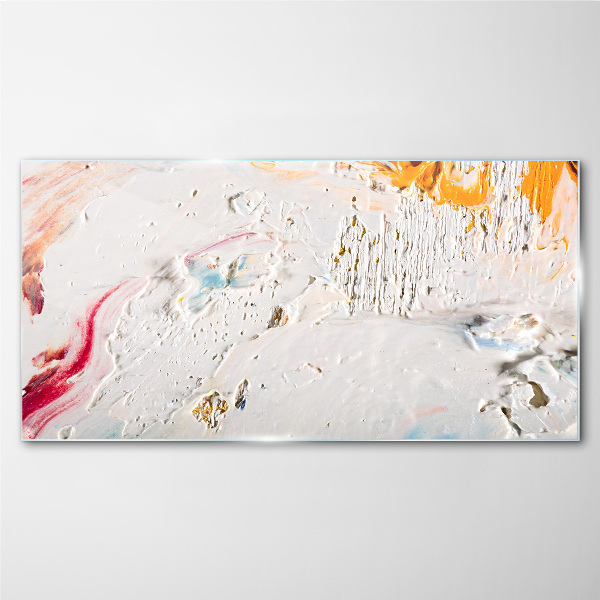 Glas foto Abstracte compositie van kleuren en texturen