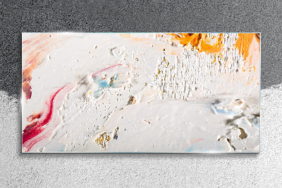 Glas foto Abstracte compositie van kleuren en texturen