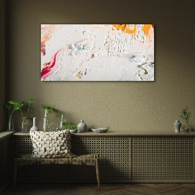 Glas foto Abstracte compositie van kleuren en texturen