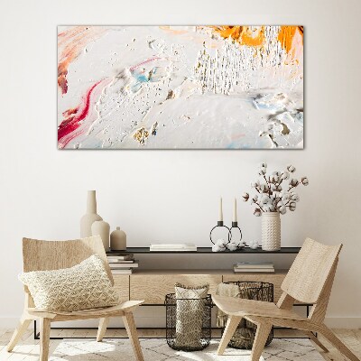 Glas foto Abstracte compositie van kleuren en texturen