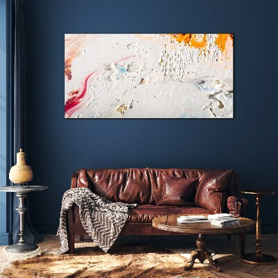 Glas foto Abstracte compositie van kleuren en texturen