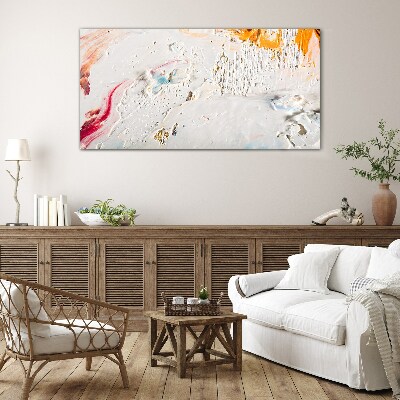 Glas foto Abstracte compositie van kleuren en texturen