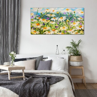 Schilderij op glas Een bloemenparadijs in de zomerzon