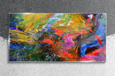 Schilderij op glas De kleurrijke chaos van de natuur